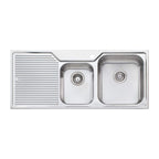 Oliveri Nu-Petite 1 & 3/4 Bowl Topmount Right Hand Sink With Drainer - NP612 - NP612 1TH