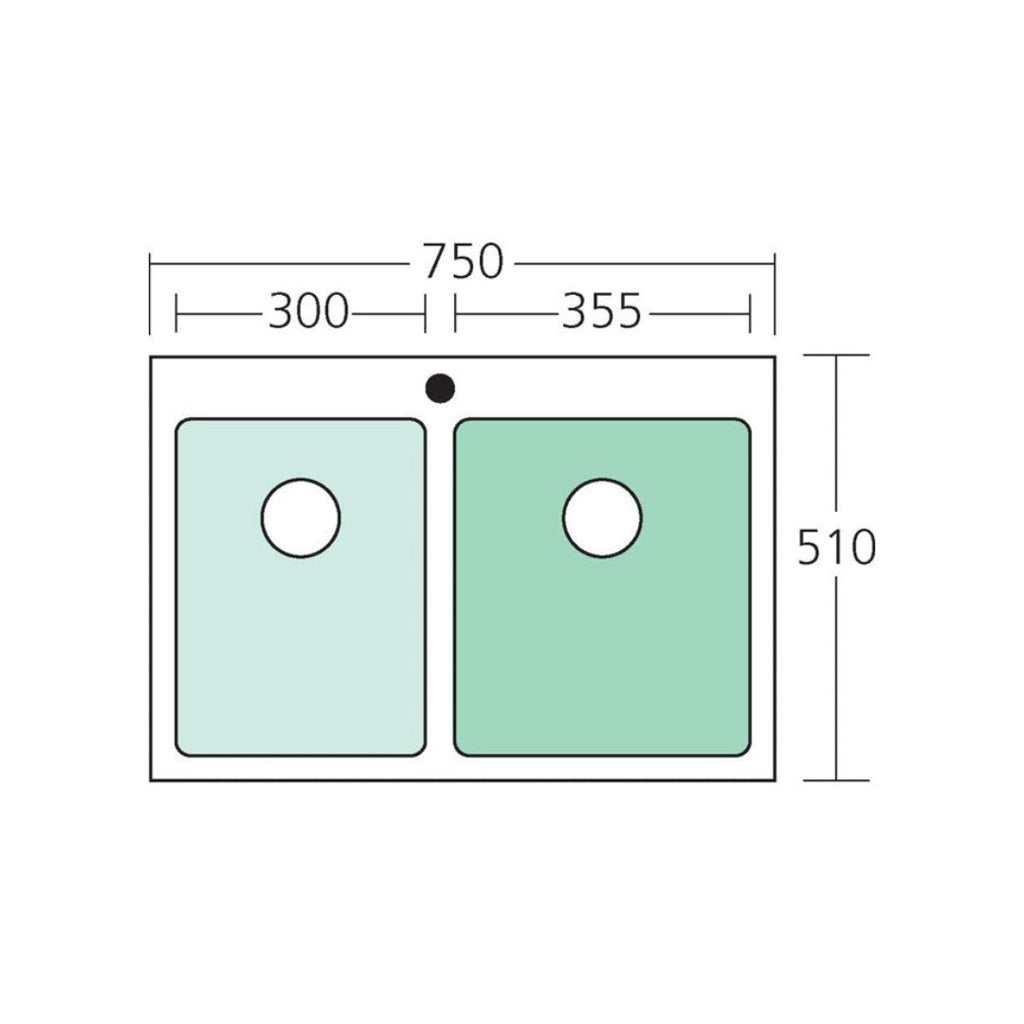 Oliveri Apollo 1 & 3/4 Inset Sink AP1425