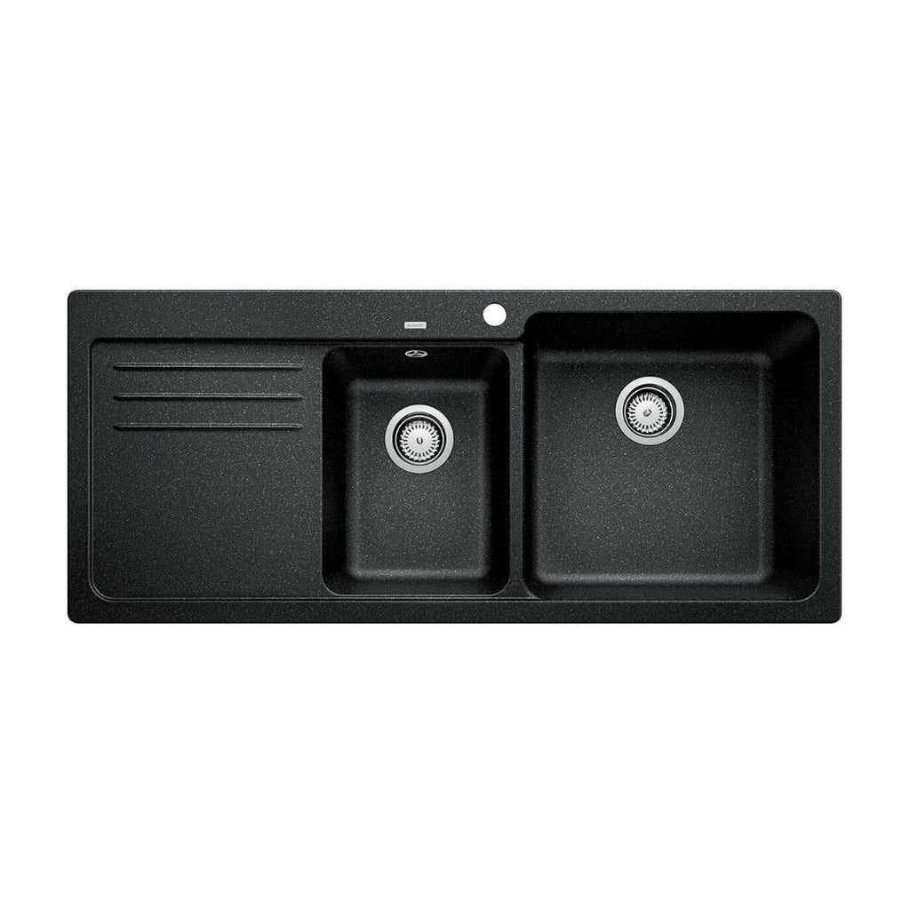 Blanco Catris-S Flexo PVD Steel Filter Tap & Naya 8S Anthracite Sink Package - Includes BWT Filter - 527664 + 526834 + 526989