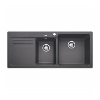 Blanco Bowl 1 & 3/4 Right Hand Inset Sink with Drainer Rock Grey - 526833