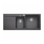 Blanco Catris-S Flexo PVD Steel Filter Tap & Naya 8S Rock Grey Sink Package - Includes BWT Filter - 527664 + 526833 + 526989