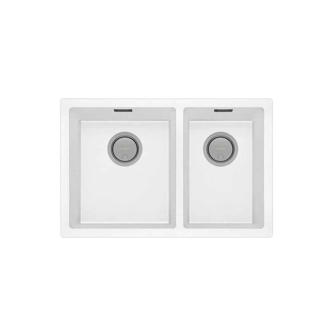 Phoenix 5000 Series 1 & 3/4 Left Hand Bowl Sink - Matte White - 312-5202-80