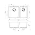 Phoenix 5000 Series 1 & 3/4 Left Hand Bowl Sink - Matte White - 312-5202-80