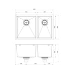 Phoenix 4000 Series 1 & 3/4 Left Hand Bowl Sink - Stainless Steel - 310-5202-51