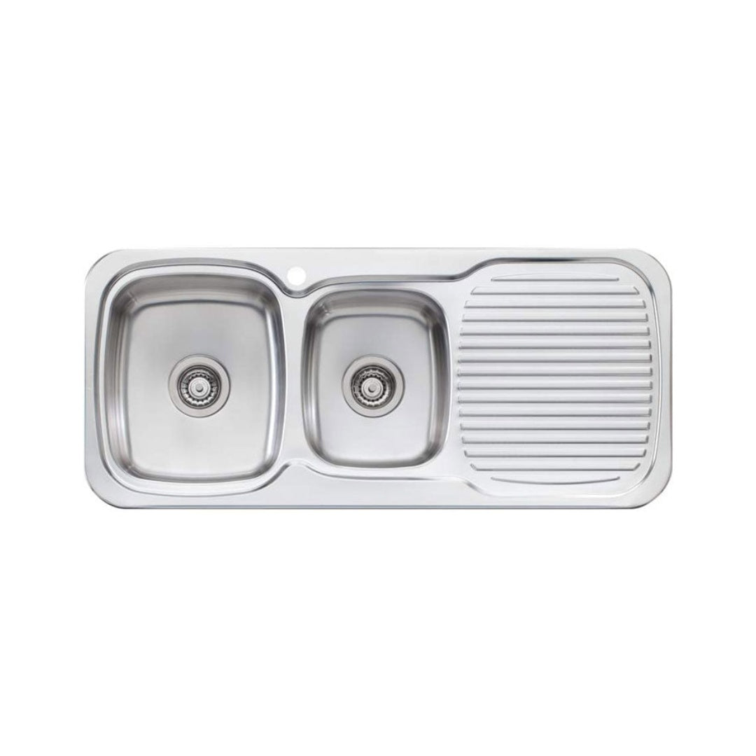 Oliveri LakeLand 1 & 3/4 Left Hand Bowl Sink & Drainer LL136
