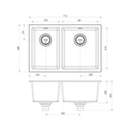 Phoenix 5000 Series 1 & 3/4 Right Hand Bowl Sink - Matte White - 312-5102-80