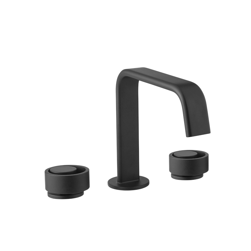 Armando Vicario Piazza 3 Piece Square Basin Tap - Black - 500520B