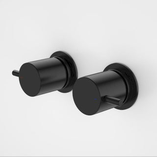 Caroma Luna Lever Wall Top Assemblies - Lead Free Matte Black - 90332BLF