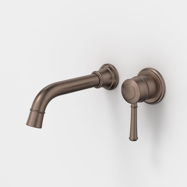 Caroma Riviere 175mm Wall Basin/Bath Mixer Set (Includes In-Wall Body) - LF Brushed Bronze