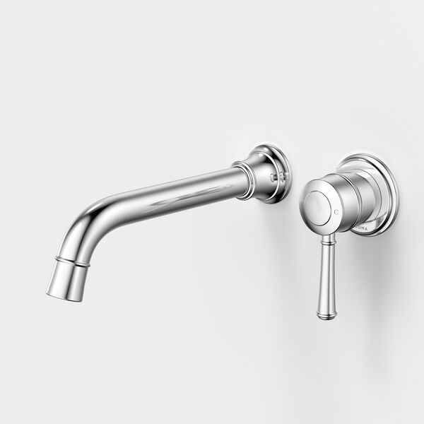 Caroma Riviere 210mm Wall Basin/Bath Mixer Set (Includes In-Wall Body) - LF Chrome