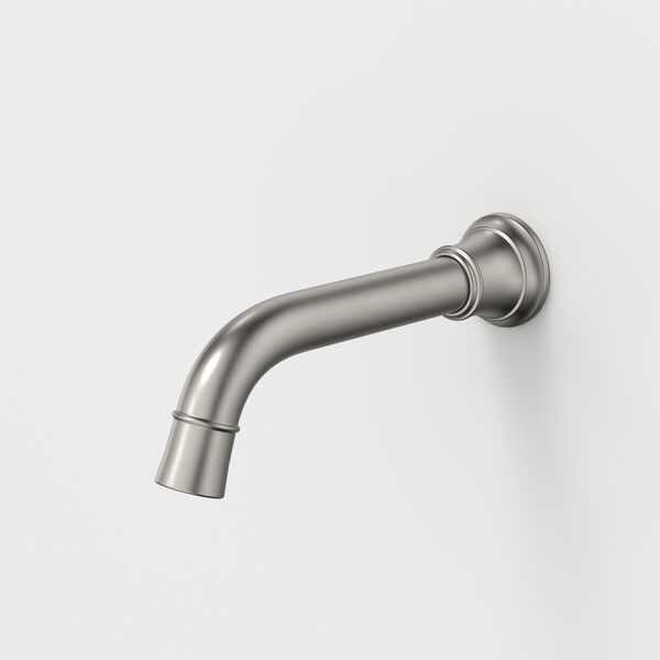 Caroma Riviere 175mm Wall Basin/Bath Spout - Brushed Nickel