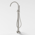 Caroma Riviere Freestanding Bath Filler with Hand Shower - Brushed Nickel