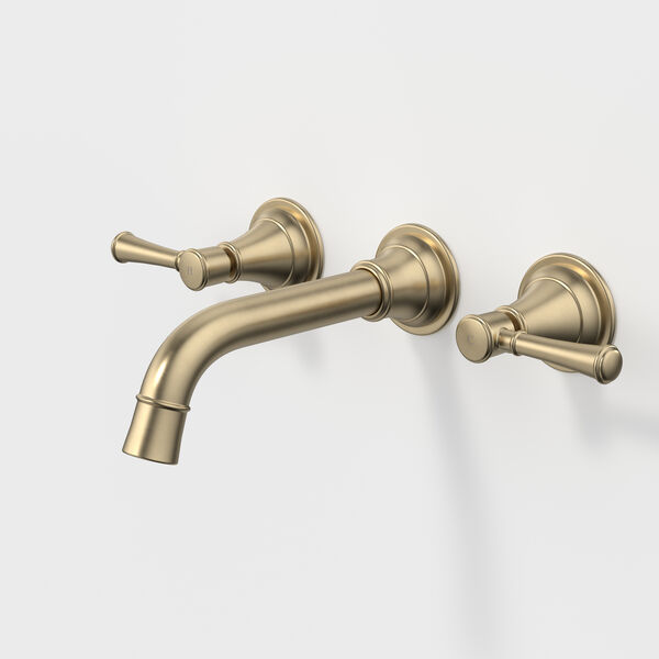 Caroma Riviere 175mm Wall Basin/Bath Tap Set - LF Brushed Brass