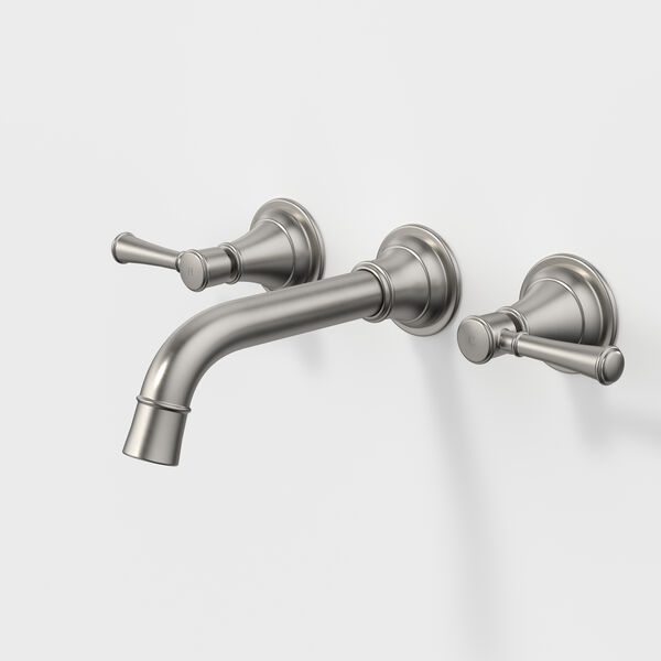 Caroma Riviere 175mm Wall Basin/Bath Tap Set - LF Brushed Nickel