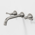 Caroma Riviere 210mm Wall Basin/Bath Tap Set - LF Brushed Nickel