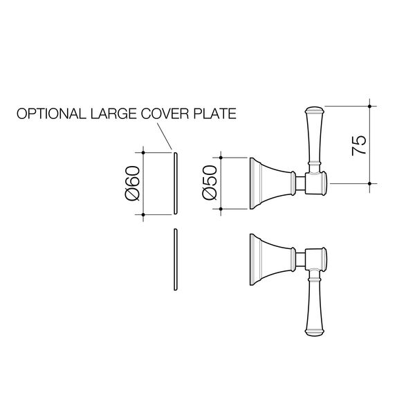 Caroma Riviere Wall Top Assembly Set - LF Chrome