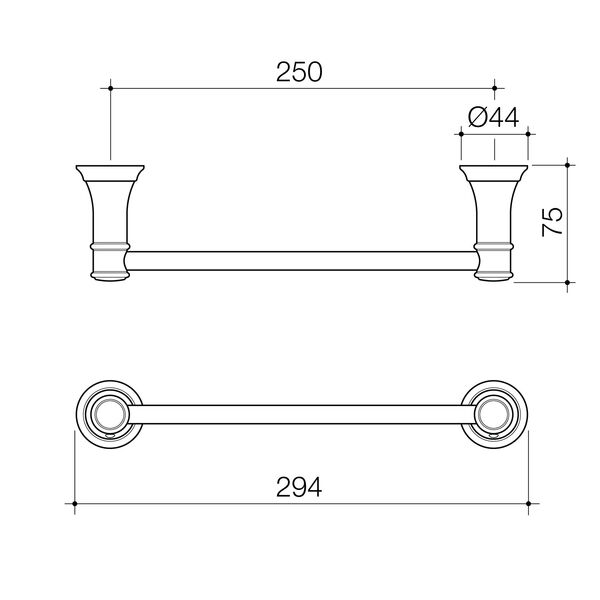 Caroma Riviere Hand Towel Rail - Chrome
