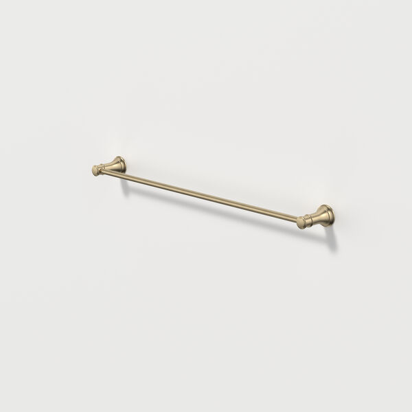Caroma Riviere 600mm Single Towel Rail - Brushed Brass