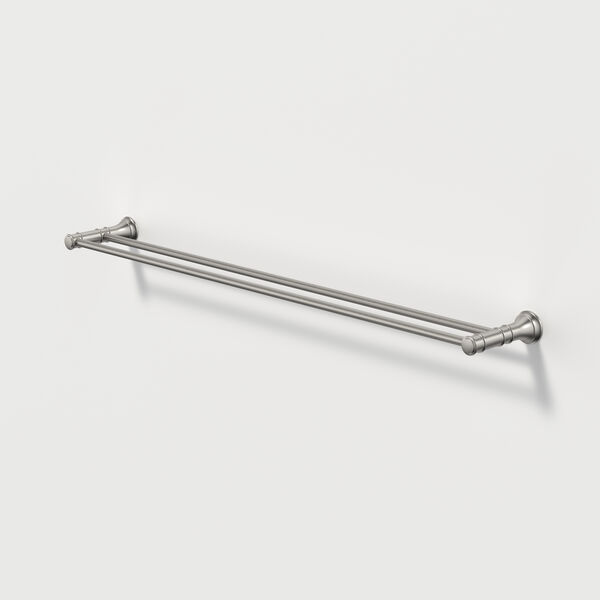 Caroma Riviere 800mm Double Towel Rail - Brushed Nickel