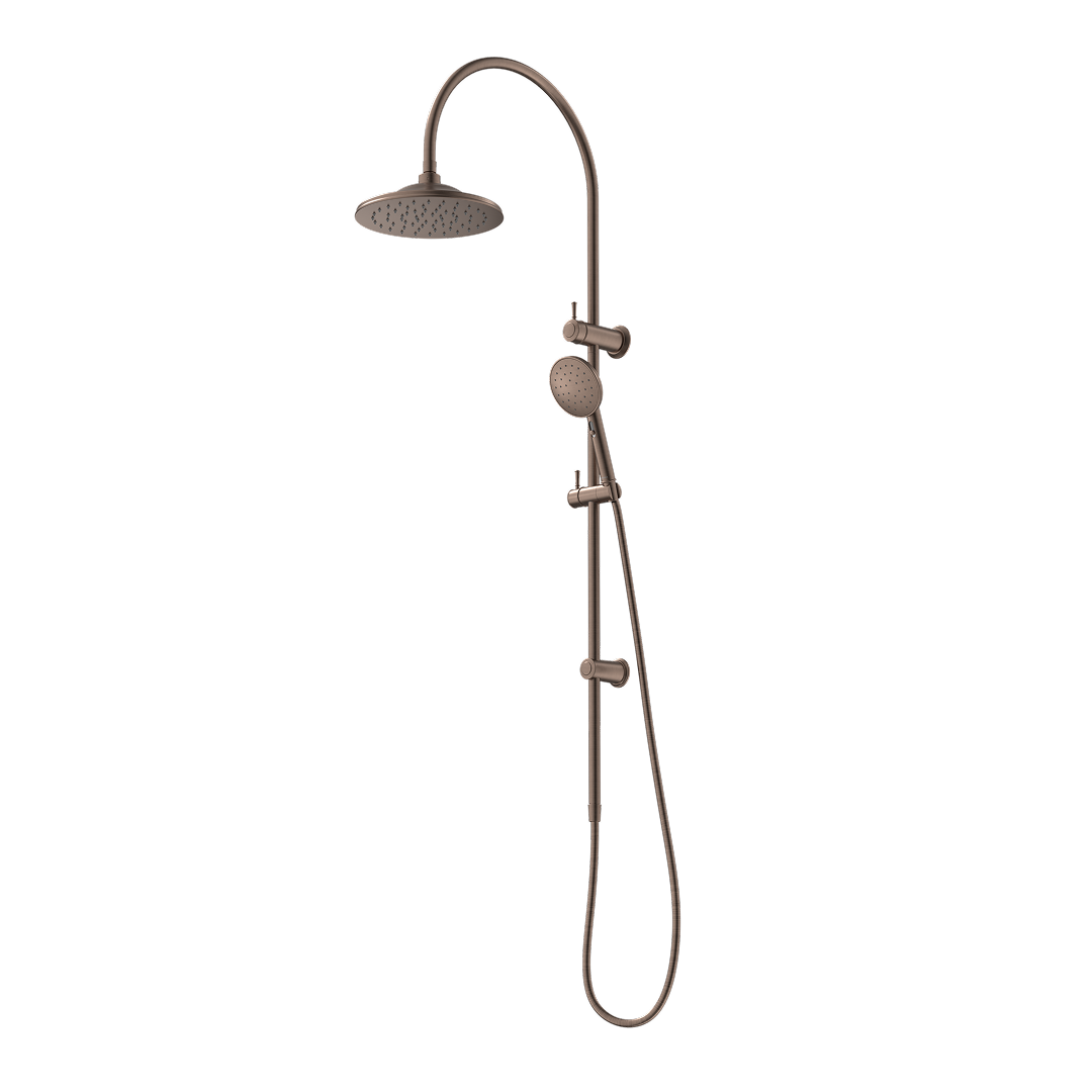 Caroma Riviere Rail Shower with Overhead - Brushed Bronze