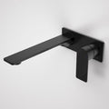 Caroma Urbane II 220mm Rec Wall Basin / Bath Mixer LF - Matte Black - 99642B6AF