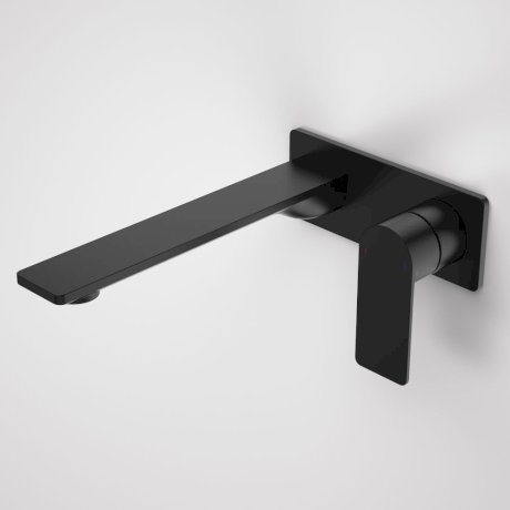 Caroma Urbane II 220mm Rec Wall Basin / Bath Mixer LF - Matte Black - 99642B6AF