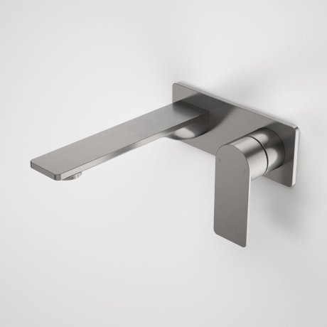 Caroma Urbane II 180mm Rec Wall Basin / Bath Mixer LF - Gun Metal - 99632GM6AF