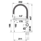 Blanco EVOL-S Pro 3-In-1 Hot, Cold & Filtered Mixer Tap Chrome - 527452 (Filter Sold Separately)