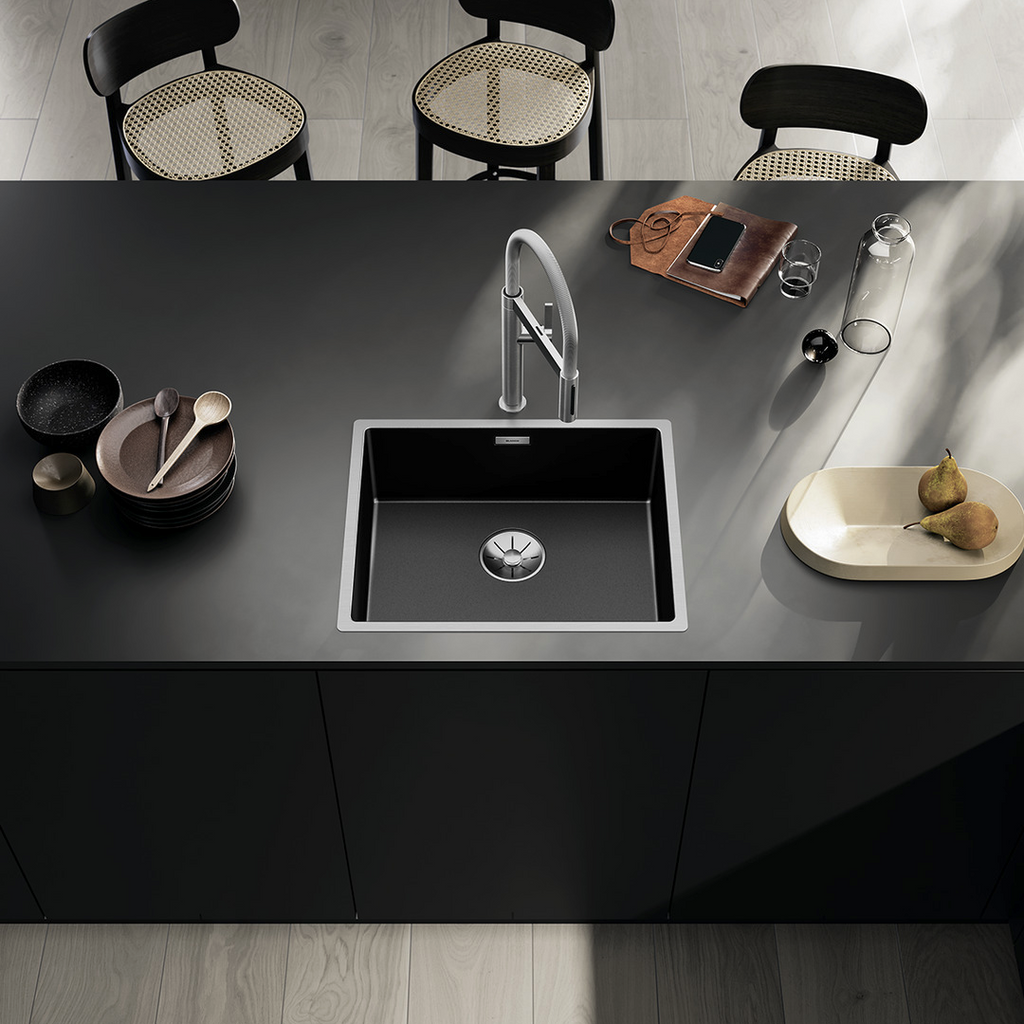 Blanco Claron 500-IF Inset / Flushmount Dark Steel Kitchen Sink - 528003