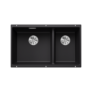 Blanco Subline 430/270-U Silgranit Undermount Kitchen Sink - Black 528009
