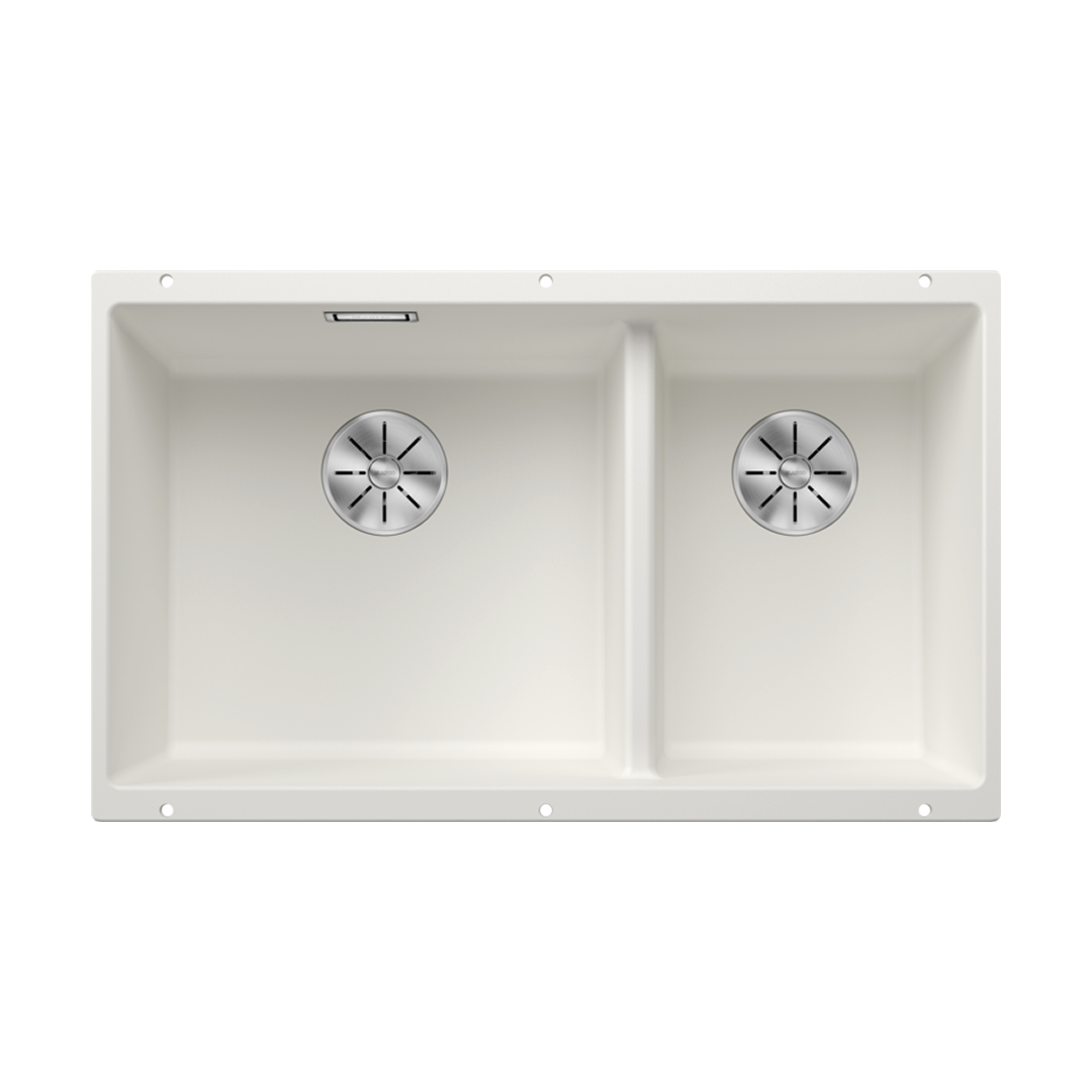 Blanco Subline 430/270-U Silgranit Undermount Kitchen Sink - White 528 ...