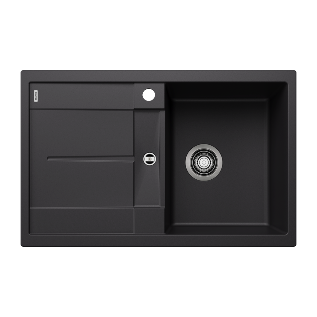 Blanco Metra 45 S Silgranit Right Hand Inset Kitchen Sink - Black 528039