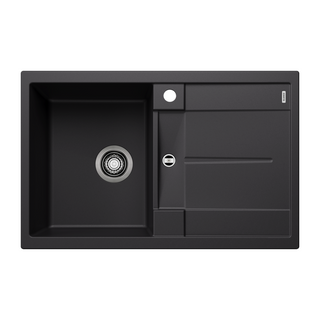 Blanco Metra 45 S Silgranit Left Hand Inset Kitchen Sink - Black 528042