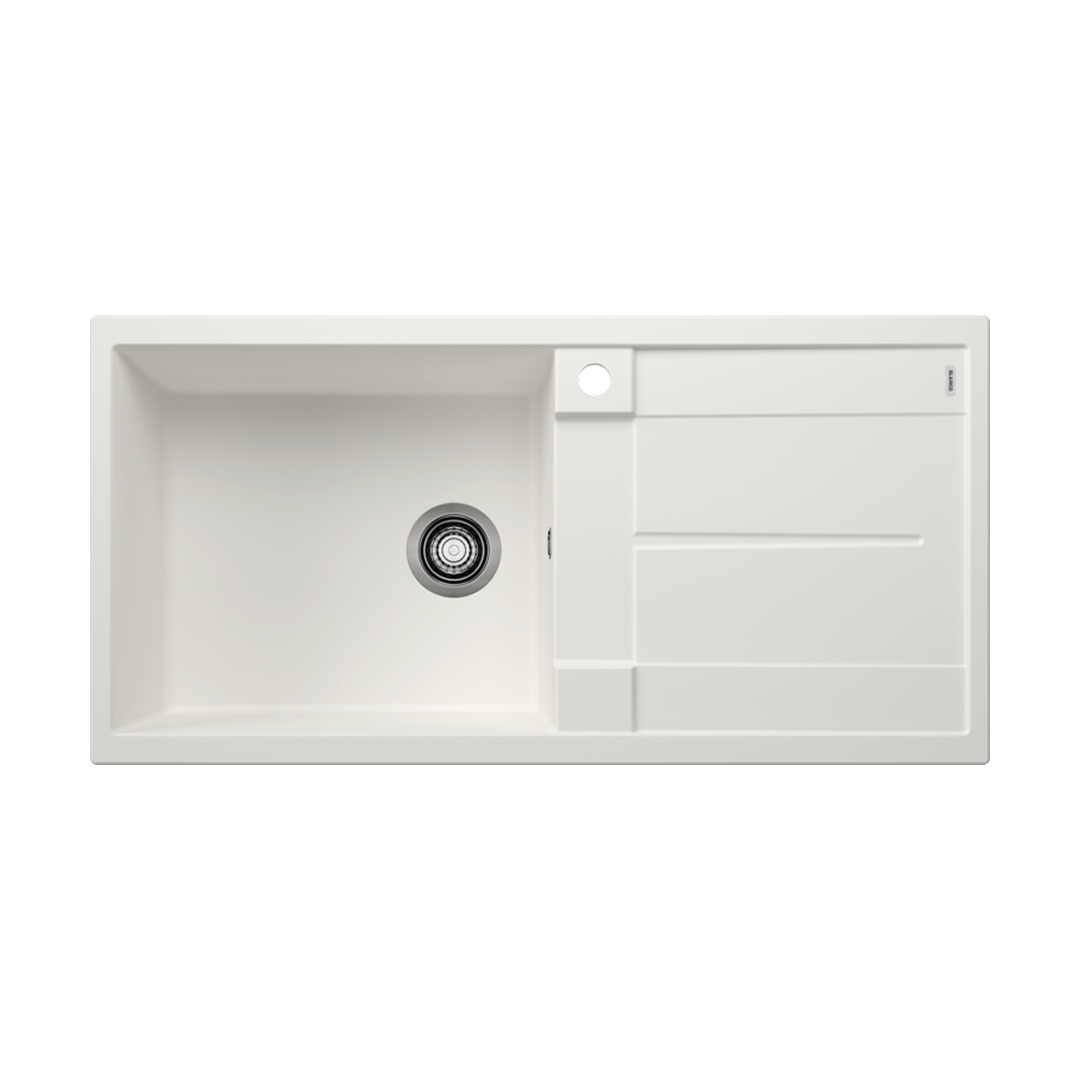 Blanco Metra XL 6 S Silgranit Left Hand Inset Kitchen Sink - White 528053