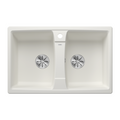 Blanco Lexa 8 Silgranit Inset White Double Bowl Kitchen Sink - 1 Tap Hole 528080