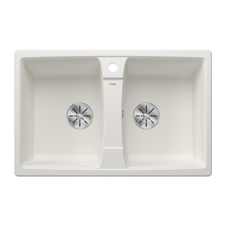 Blanco Lexa 8 Silgranit Inset White Double Bowl Kitchen Sink - 1 Tap Hole 528080