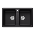 Blanco Lexa 8 Silgranit Inset Anthracite Double Bowl Kitchen Sink - 1 Tap Hole 528082