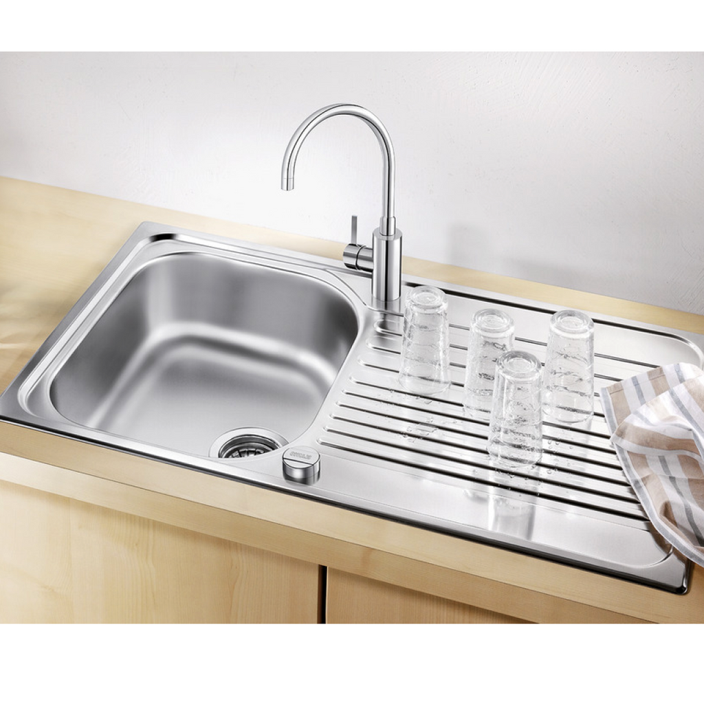 Blanco TIPO 45S Topmount Kitchen Sink with Left Hand Bowl - Stainless Steel 1 Tap Hole 528223