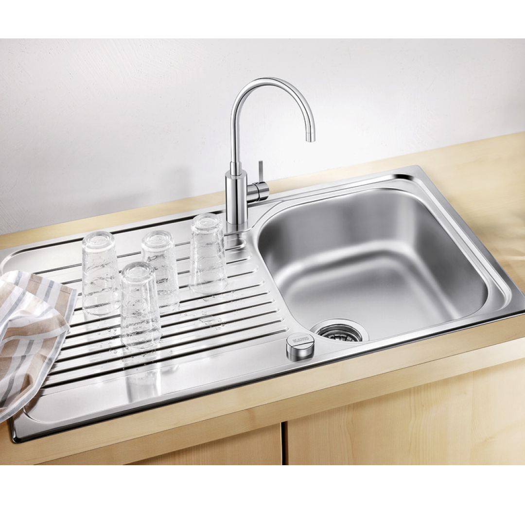 Blanco TIPO 45S Topmount Kitchen Sink with Right Hand Bowl - Stainless Steel 1 Tap Hole 528224