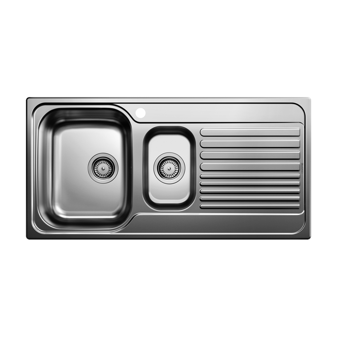 Blanco TIPO II 6S Topmount Kitchen Sink with Left Hand Bowl - Stainless Steel 1 Tap Hole 528225