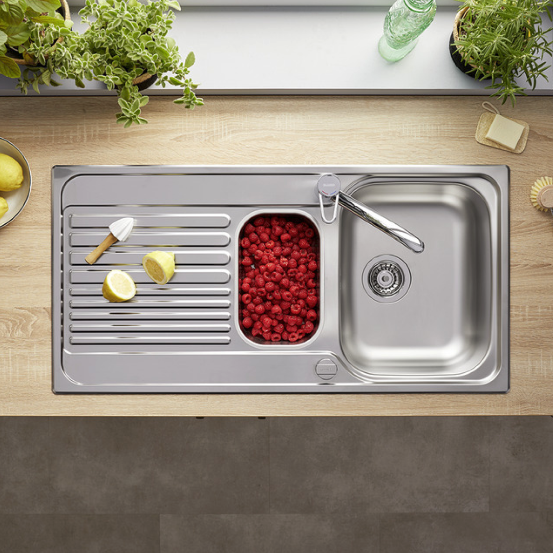 Blanco TIPO II 6S Topmount Kitchen Sink with Right Hand Bowl - Stainless Steel 1 Tap Hole 528226