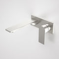 Caroma Urbane II 180mm Wall Basin / Bath Mixer LF - Brushed Nickel - 99632BN6AF