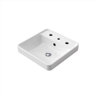 Caroma Carboni II Inset Basin - 3 Tap Holes - Gloss White - 865635W