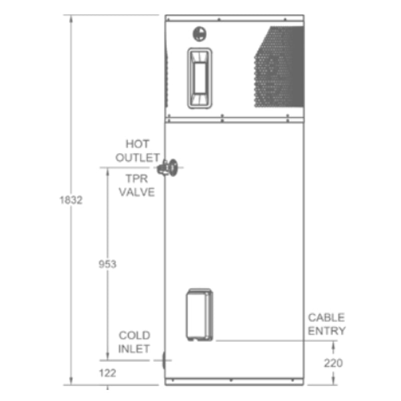 Rheem AmbiPower 280e R290 Heat Pump 2.4kW 551E280G5