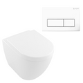 Villeroy & Boch Subway 2.0 DirectFlush Wall Faced Toilet Package - Argent IN38905 Cistern - Kubic Matte White - 5602R101S4DB + IN38905 + IN38785MW