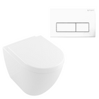 Villeroy & Boch Subway 2.0 DirectFlush Wall Faced Toilet Package - Argent IN38905 Cistern - Kubic Matte White - 5602R101S4DB + IN38905 + IN38785MW
