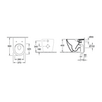 Villeroy & Boch Subway 2.0 DirectFlush Wall Faced Toilet (S & P Trap) Slim Seat - Alpine White - 5602R101L4DB