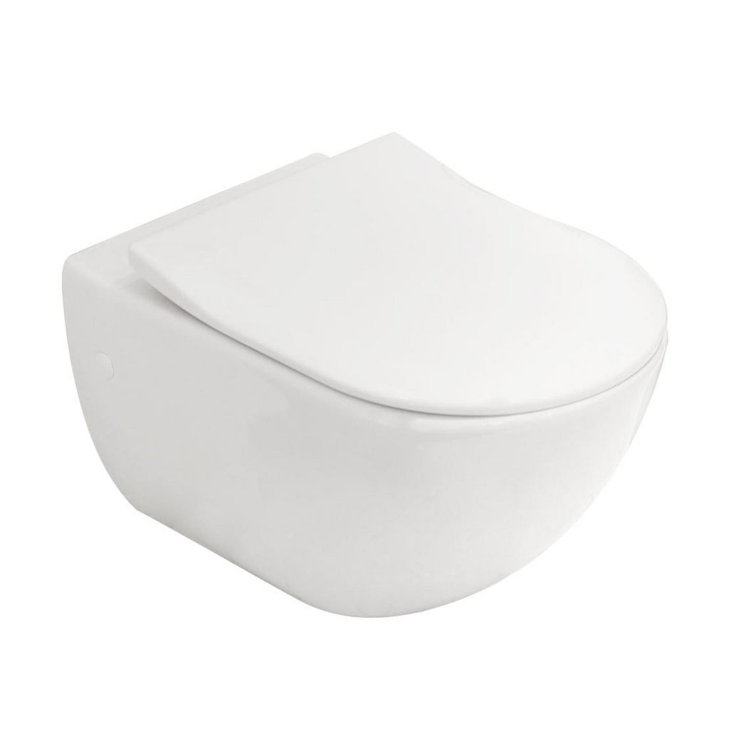 Villeroy & Boch Subway 2.0 Direct Flush Wall Hung Pan with Slim Seat - P-Trap with Slim Seat - 5614R001L4B