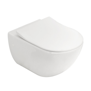 Villeroy & Boch Subway 2.0 Direct Flush Wall Hung Pan with Slim Seat - P-Trap with Slim Seat - 5614R001L4B