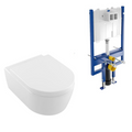 Villeroy & Boch Avento DirectFlush Wall Hung Toilet incl/VB Cistern Package - No Flush Plate (Pan + Cistern Only) - 5656R001S4B + 92233500